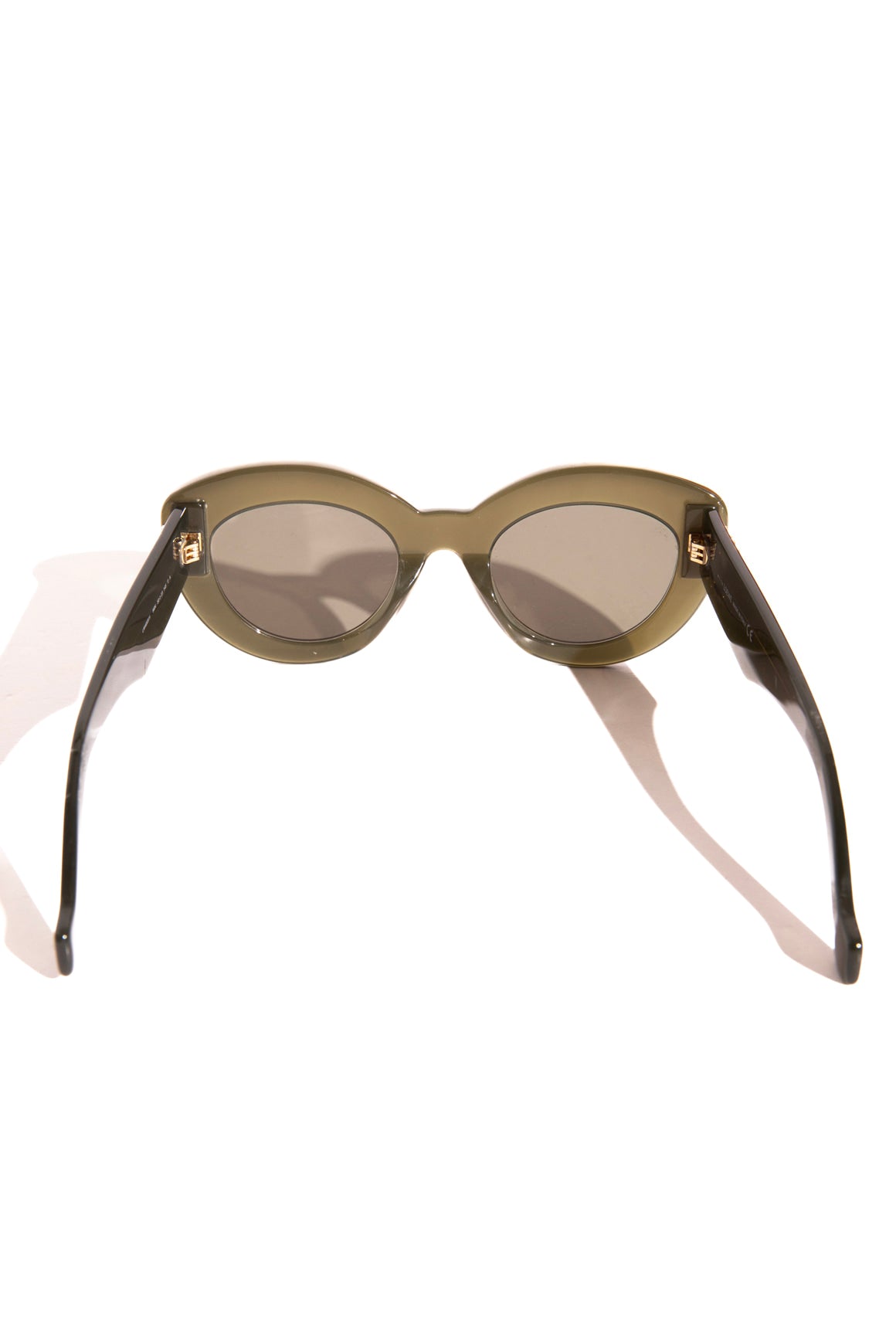 LOEWE Green Wide Cat Eye Sunglasses