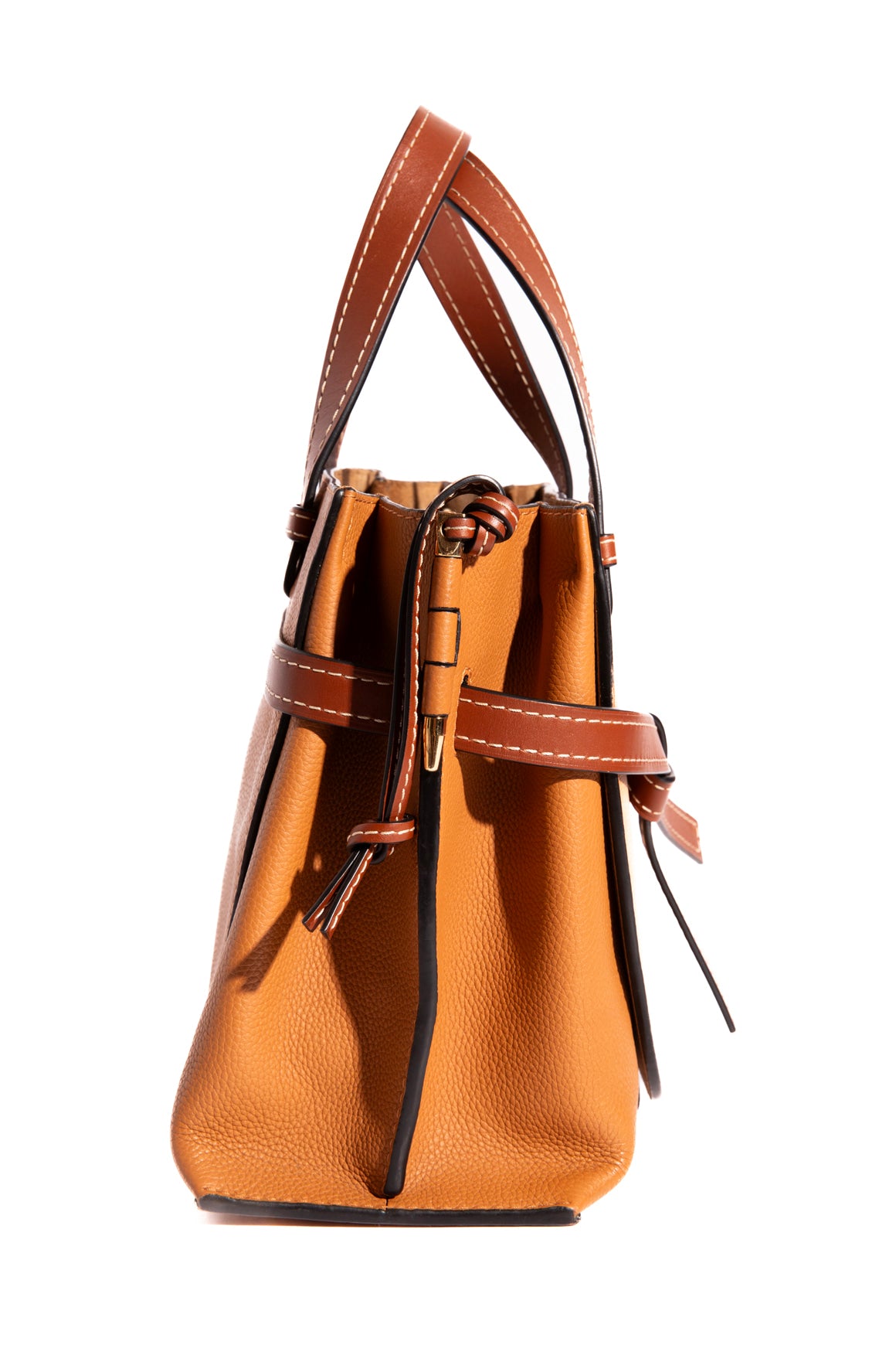 LOEWE Brown Leather Gate Satchel - Small