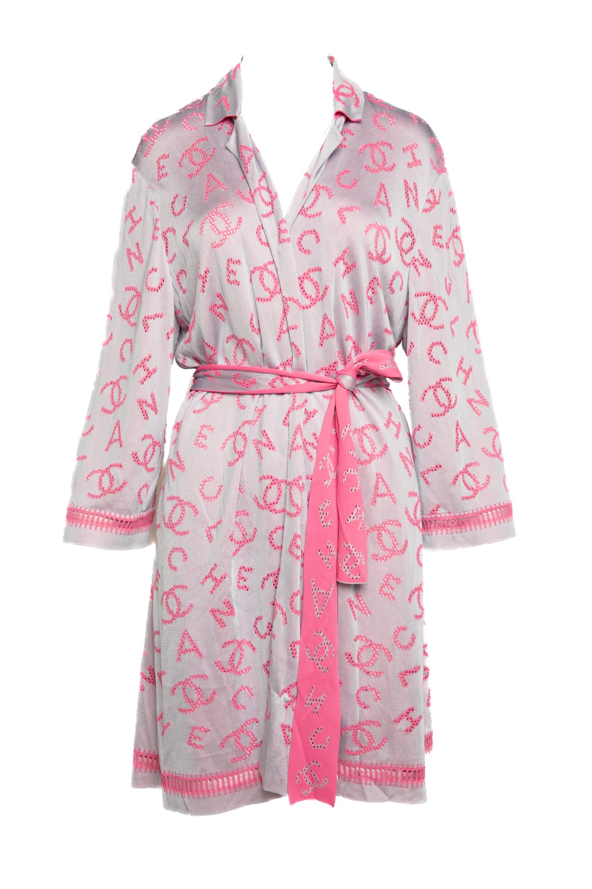 CHANEL Lilac & Pink Knit Robe (Sz. 42/6)