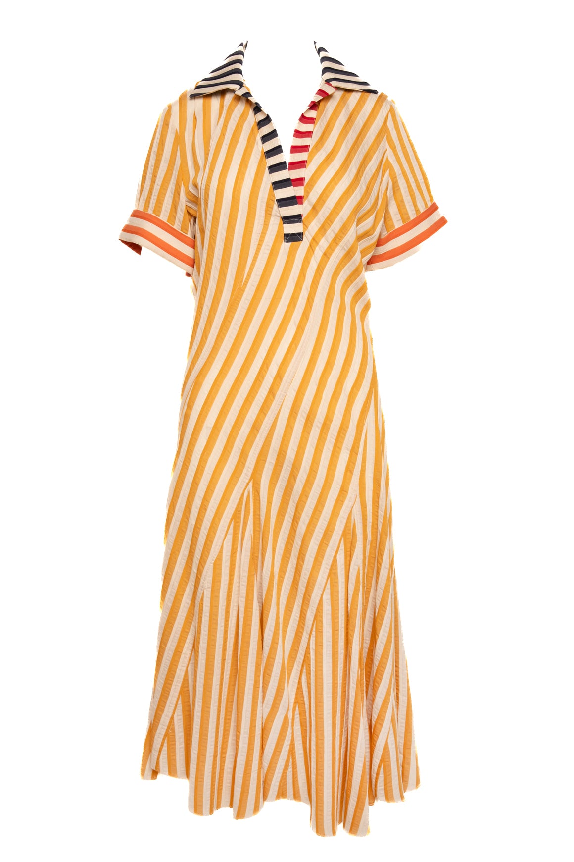 ROSIE ASSOULIN Yellow Striped Maxi Dress (Sz. 4)