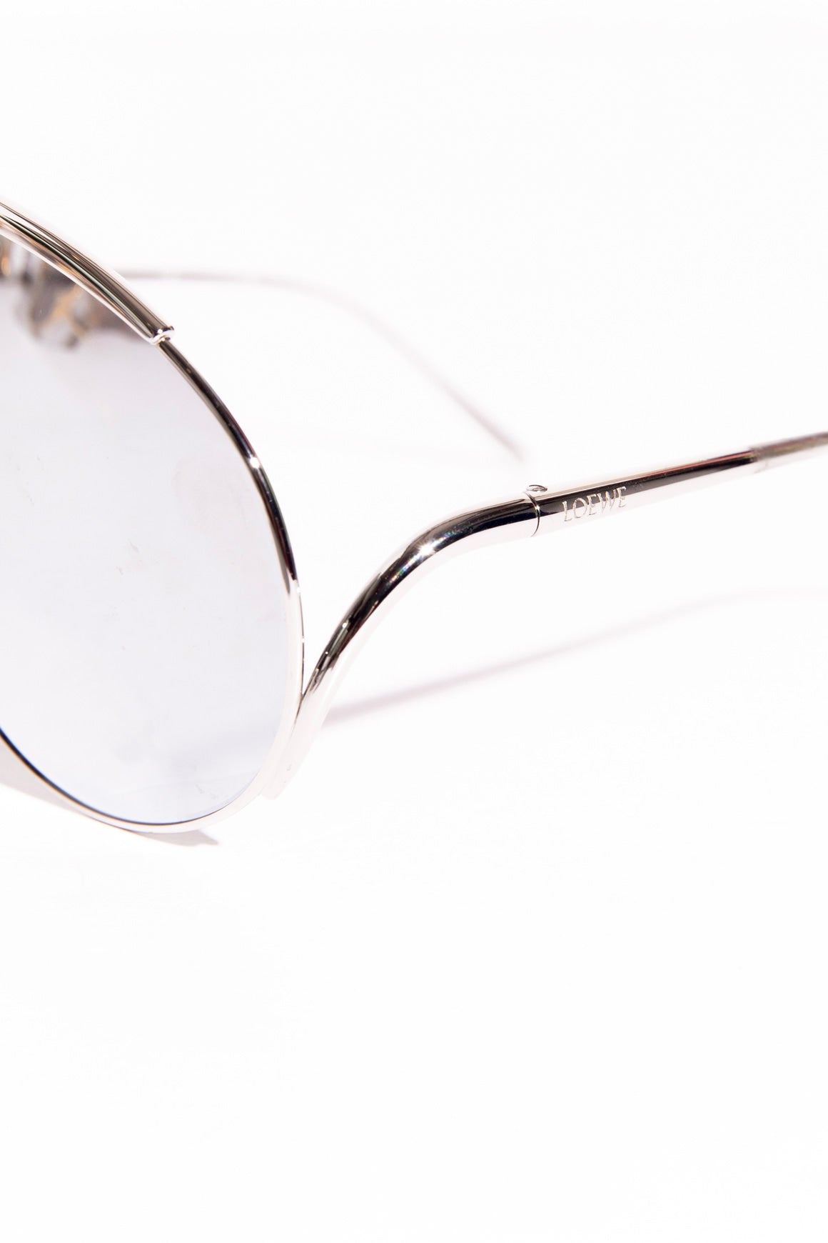 LOEWE Silver Oversized "Hilcock" Sunglasses
