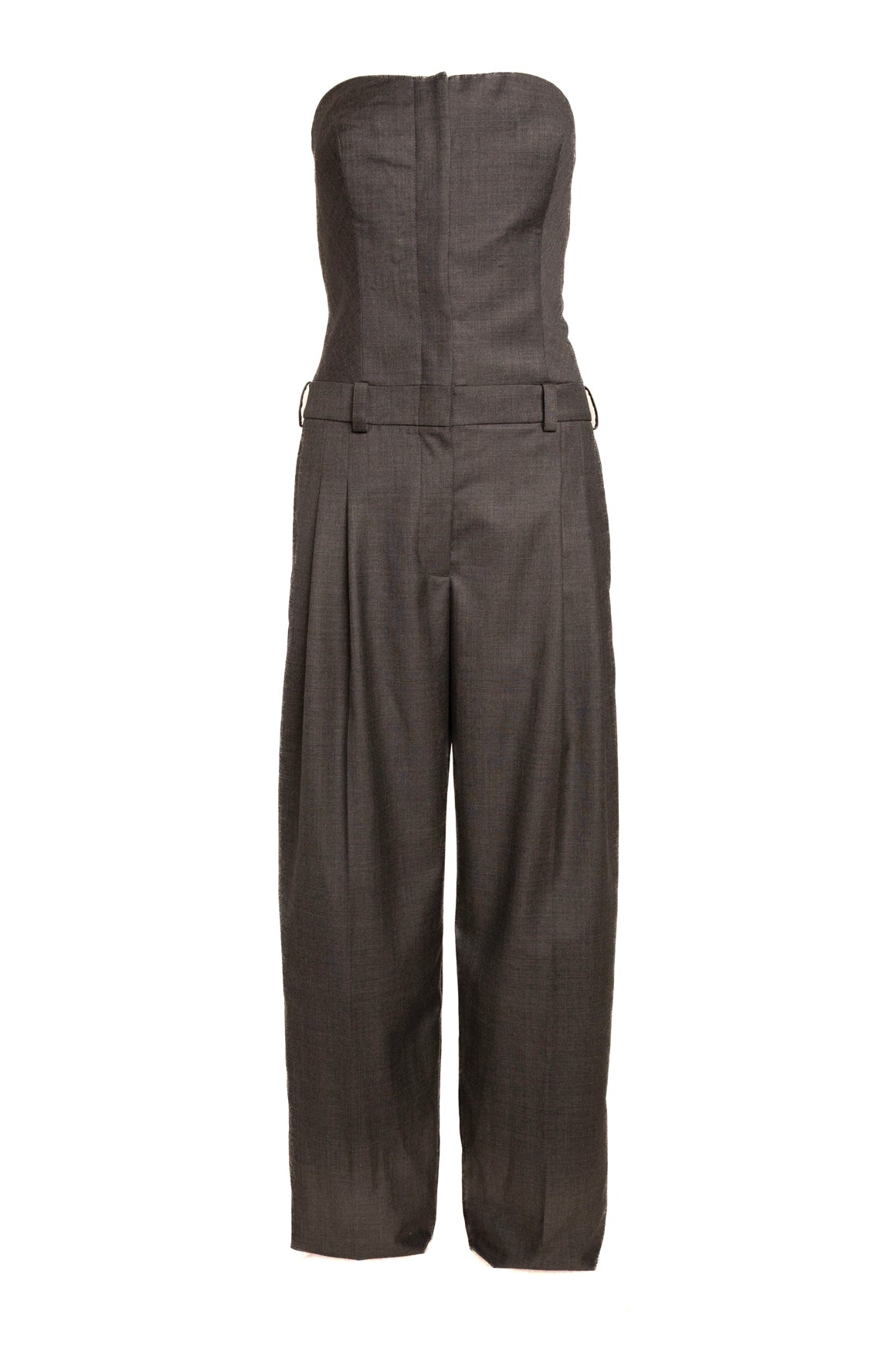 GIVENCHY Grey Strapless Jumpsuit (Sz. 8)