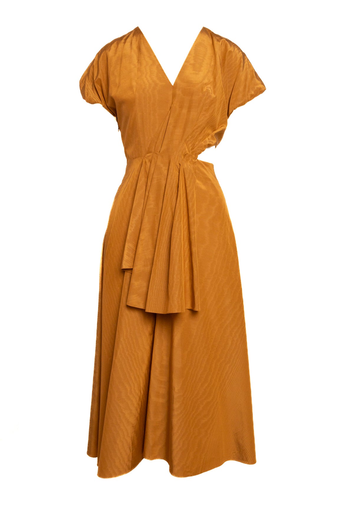 ROSIE ASSOULIN Burnt Orange Satin Maxi Dress (Sz. 8)
