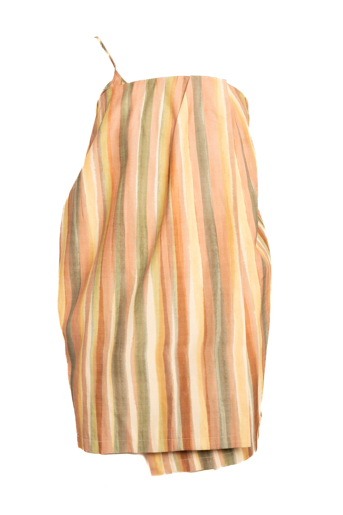 JACQUEMUS Pink + Green One Strap Mini Dress (Sz. 6)