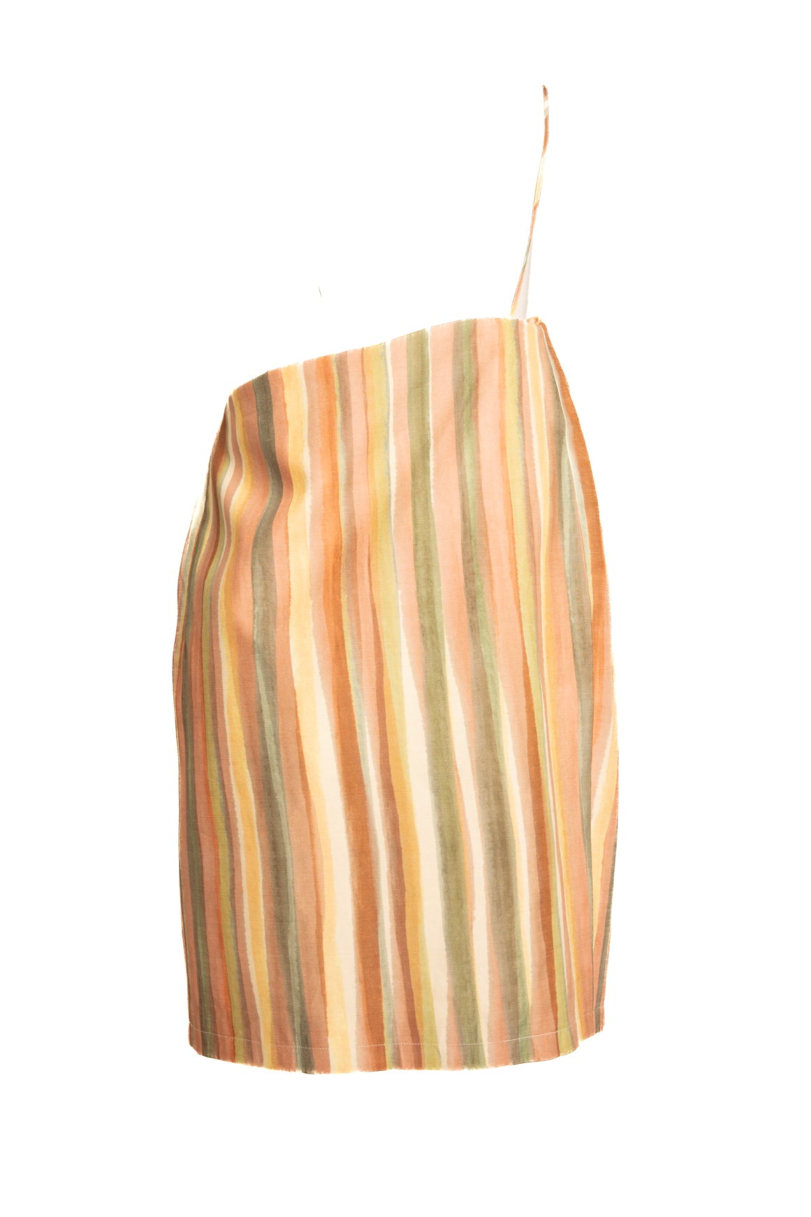 JACQUEMUS Pink + Green One Strap Mini Dress (Sz. 6)