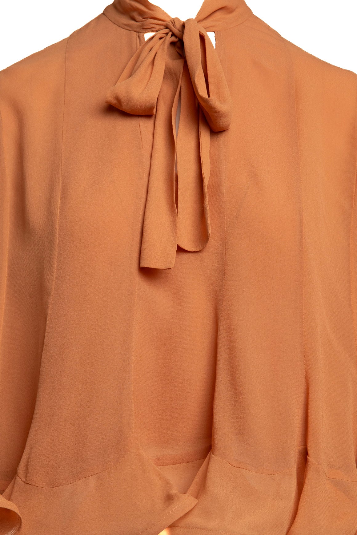 ZIMMERMAN Peach Sculpted Hem Blouse (Sz. M)