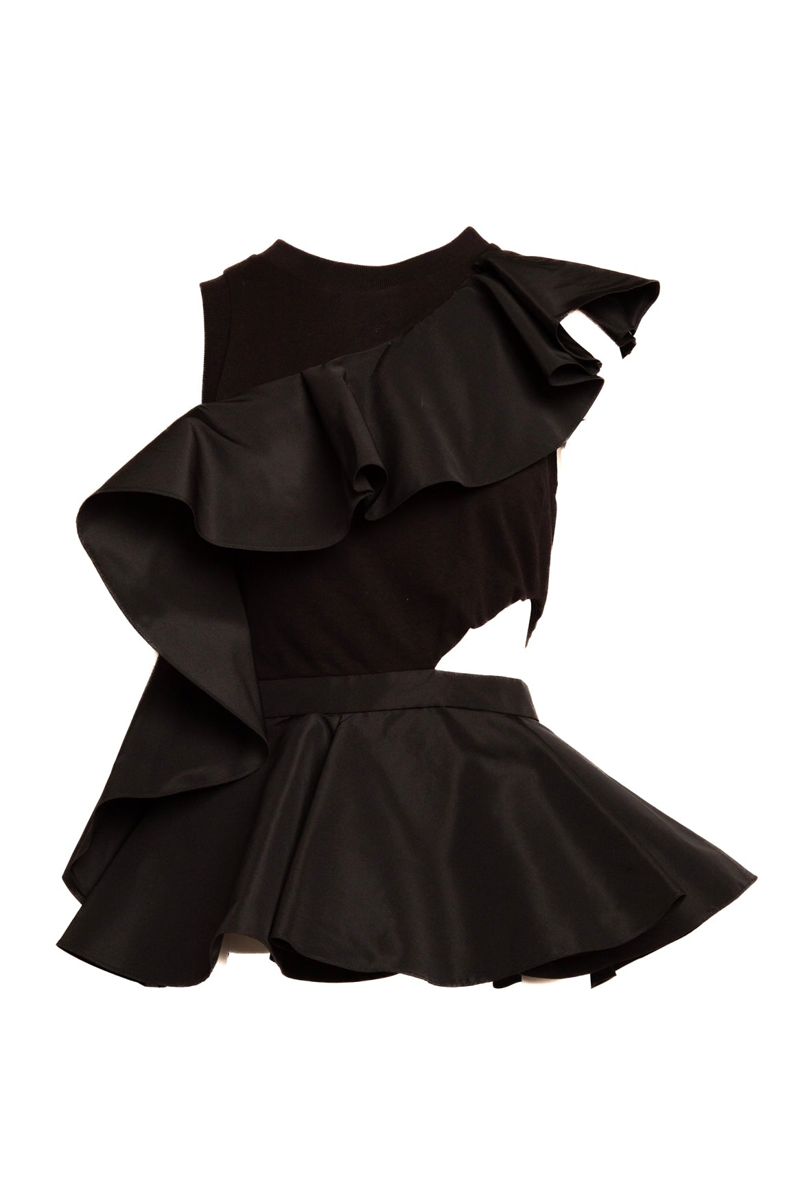 ALEXANDER MCQUEEN Black Ruffle Tank Top (Sz. 12)