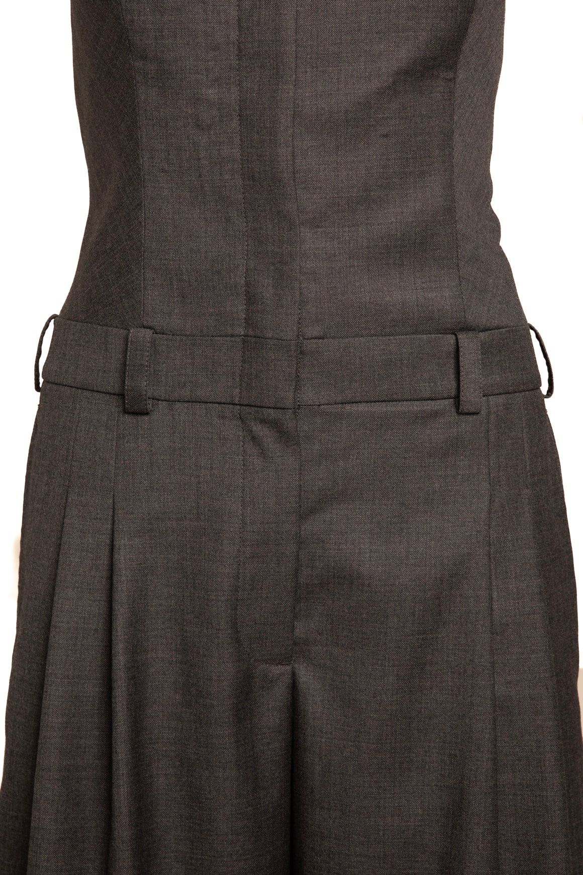 GIVENCHY Grey Strapless Jumpsuit (Sz. 8)