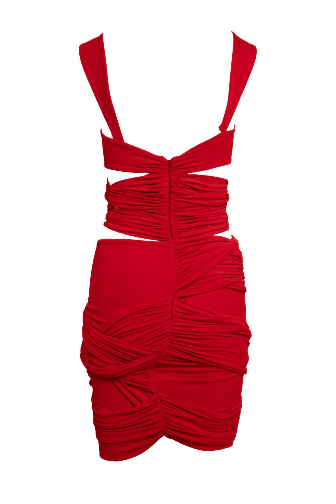 MAGDA BUTRYM Red 3D Rose Cut Out Maxi Dress (Sz. 4)