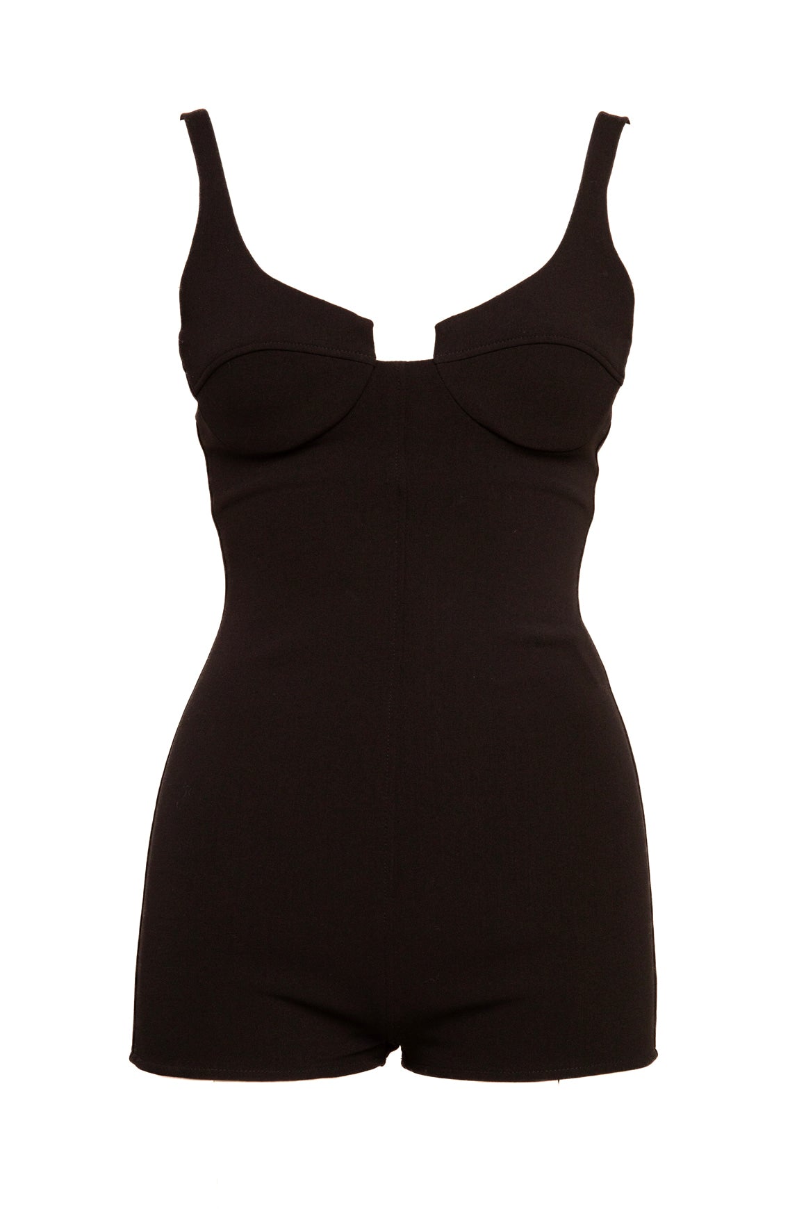 MAGDA BUTRYM Black Bustier Romper (Sz. 2)