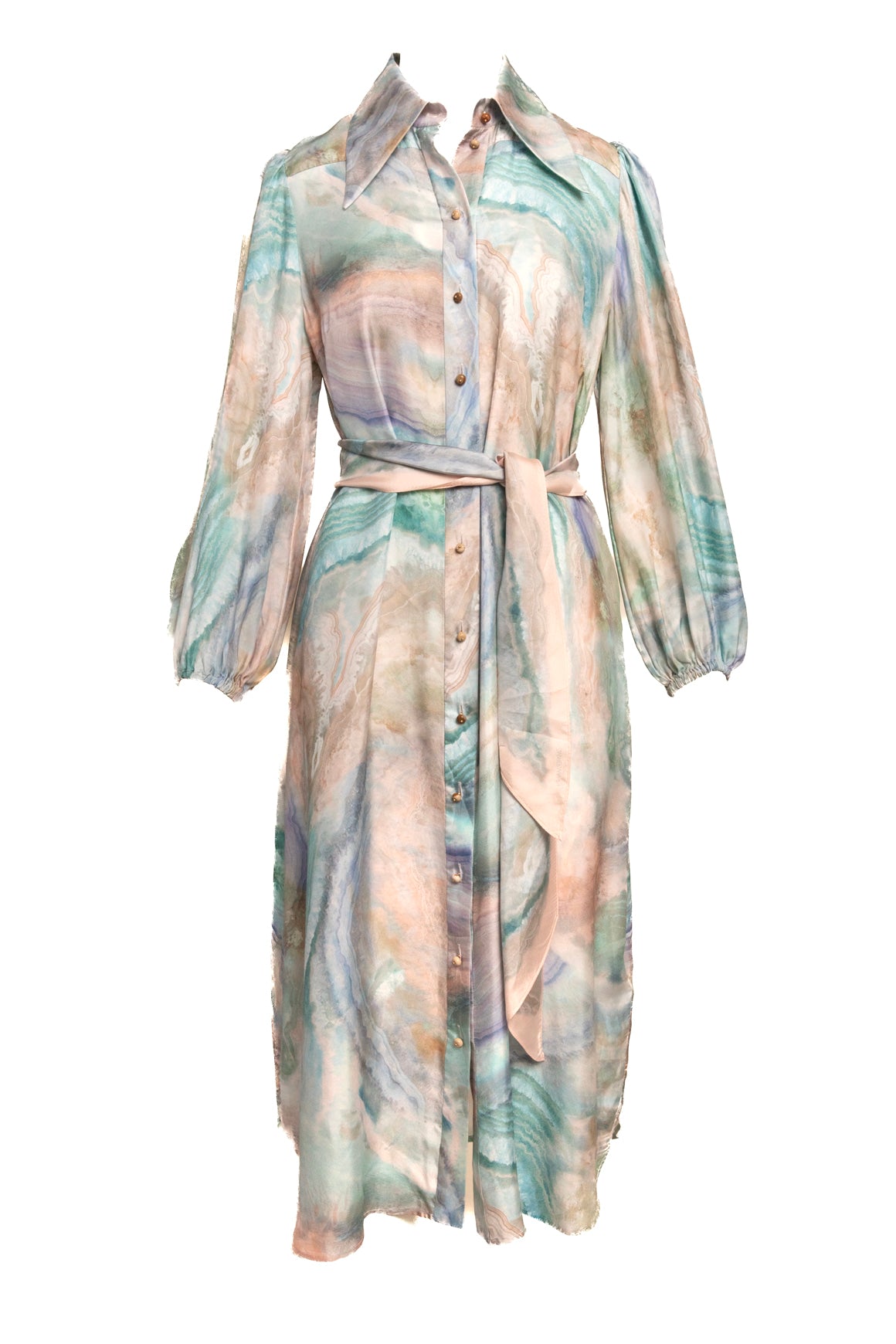 ZIMMERMANN Marbled Silk Dress (Sz. 3/L)