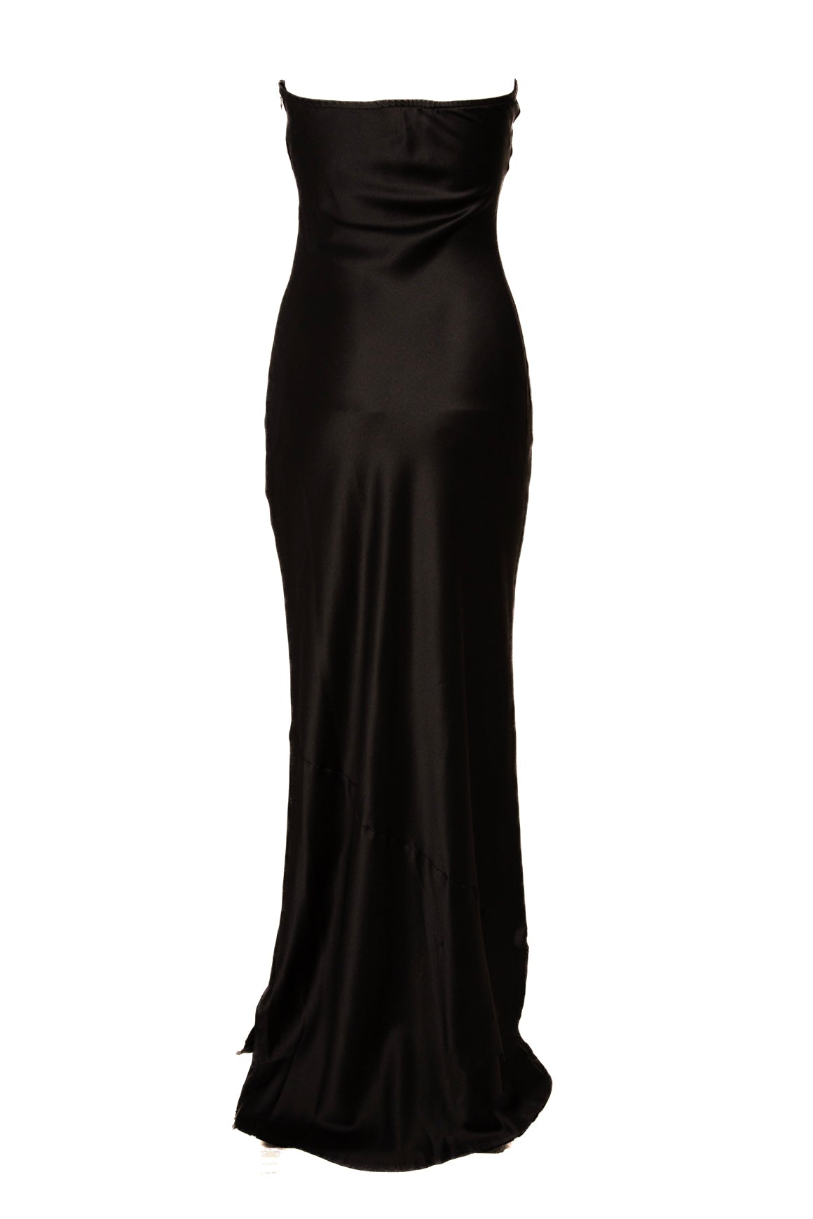 NILI LOTAN Black Silk Strapless Maxi Dress (Sz. S)
